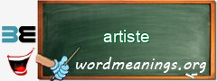 WordMeaning blackboard for artiste